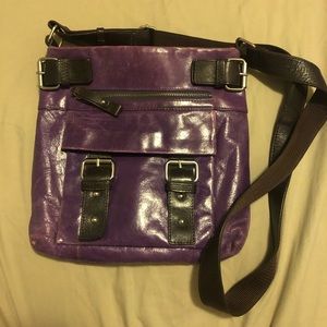 Danier purple leather crossbody
